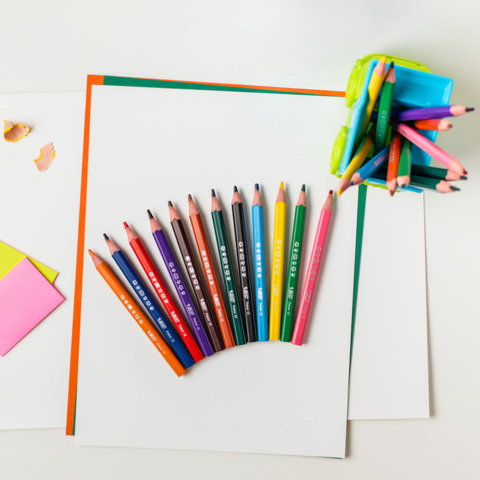 Matite colorate BIC Kids Evolution Triangle con fusto triangolare in conf. 12 pezzi assortiti - 82973511